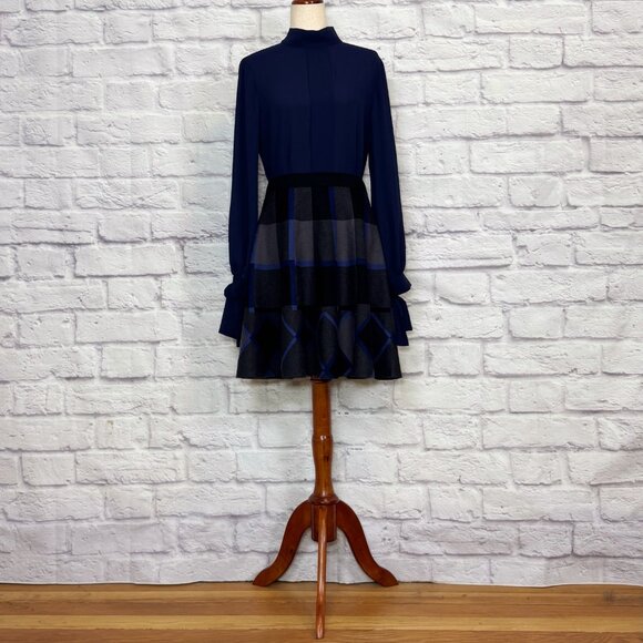 Olivia & Grace Black & Blue Plaid Skirt - Picture 5 of 9